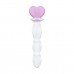 Скляний анальний ланцюжок Gildo Glass Butt Plug Heart Shape No. 35 - 1