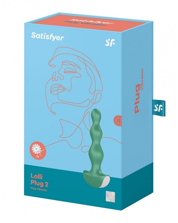 Анальный стимулятор-бусины с двумя моторами Satisfyer Lolli-Plug 2 Green - 5