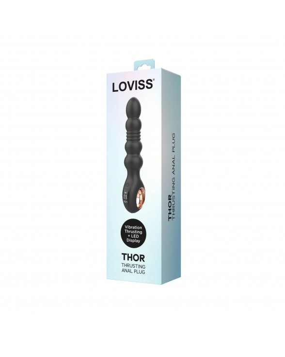 Анальный вибратор с пульсацией Loviss Thor Thrusting Anal Plug - 5