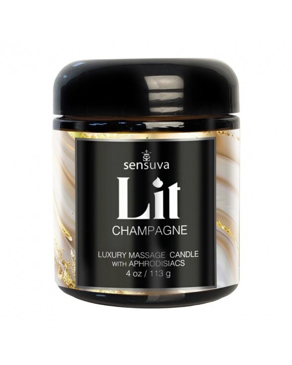 Масажна свічка Sensuva Lit Champagne Massage Candle 113г