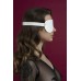 Маска на глаза Feral Feelings - Blindfold Mask, натуральная кожа, белая - 2