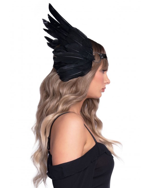 Пов’язка на голову з крилами Leg Avenue Feather headband Black - 2