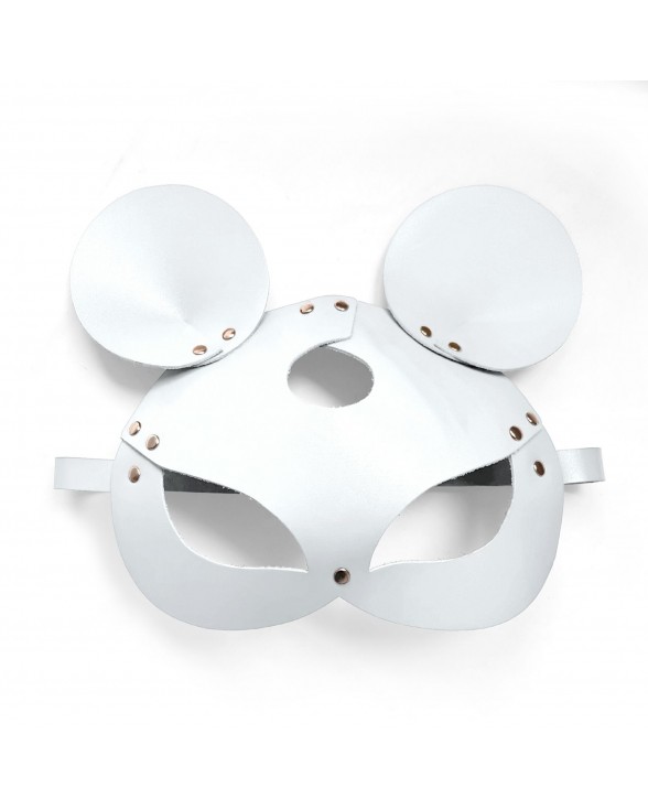 Шкіряна маска зайчика Art of Sex - Mouse Mask, колір Білий - 2