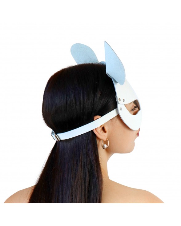 Шкіряна маска зайчика Art of Sex - Mouse Mask, колір Білий - 1