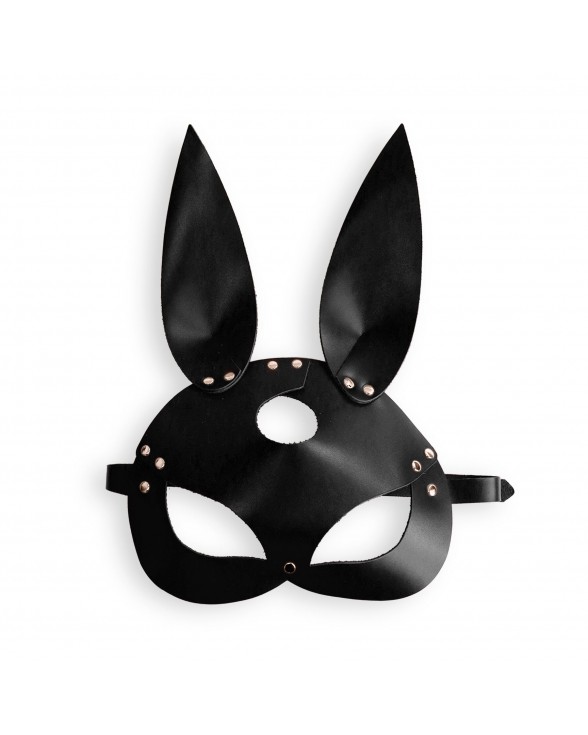 Шкіряна маска Зайчика Art of Sex - Bunny mask, колір Чорний - 2