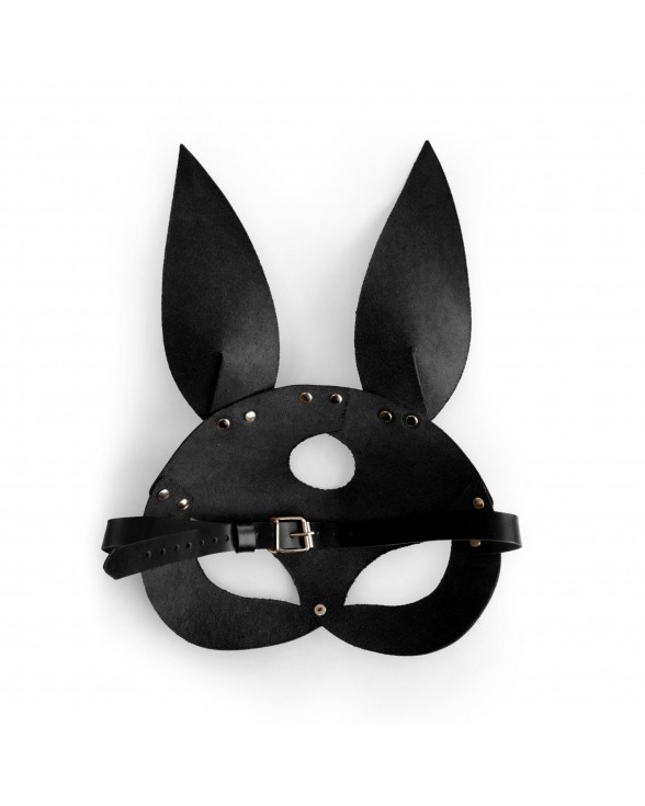 Шкіряна маска Зайчика Art of Sex - Bunny mask, колір Чорний - 3