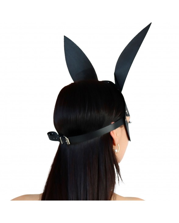 Шкіряна маска Зайчика Art of Sex - Bunny mask, колір Чорний - 1