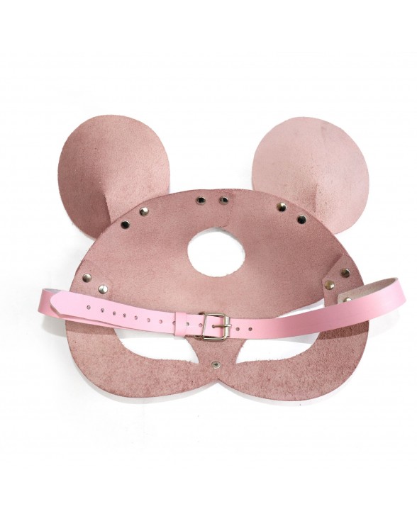 Шкіряна маска зайчика Art of Sex - Mouse Mask, колір Рожевий - 3