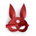 Шкіряна маска Зайчика Art of Sex - Bunny mask, колір Червоний - 3