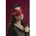 Маска кішечки Feral Feelings - Kitten Mask, натуральна шкіра, червона - 1