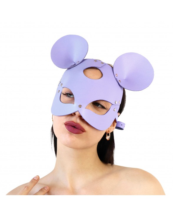 Кожаная маска кролика Art of Sex - Mouse Mask, цвет Лавандовый
