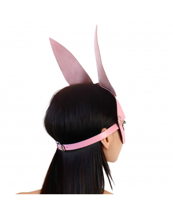 Шкіряна маска Зайчика Art of Sex - Bunny mask, колір Рожевий - 1
