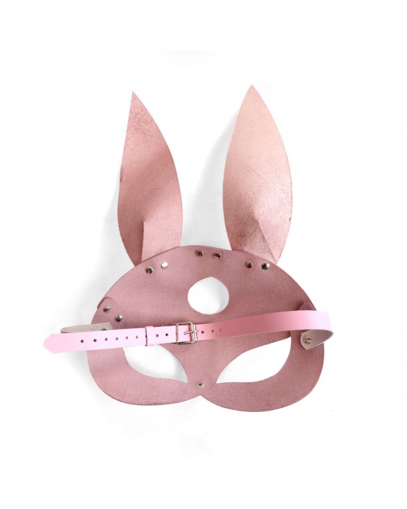 Шкіряна маска Зайчика Art of Sex - Bunny mask, колір Рожевий - 3