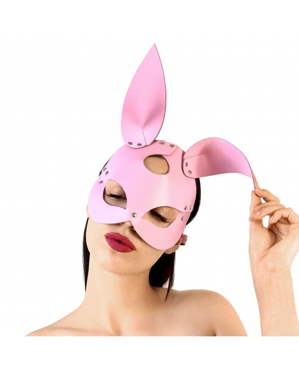 Шкіряна маска Зайчика Art of Sex - Bunny mask, колір Рожевий