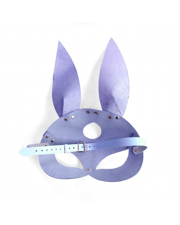 Шкіряна маска Зайчика Art of Sex - Bunny mask, колір Лавандовий - 3