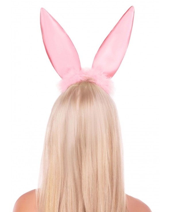 Вушка зайки Leg Avenue Bendable Marabou Trimmed Satin Bunny Ears Pink - 1
