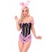 Вушка зайки Leg Avenue Bendable Marabou Trimmed Satin Bunny Ears Pink - 3