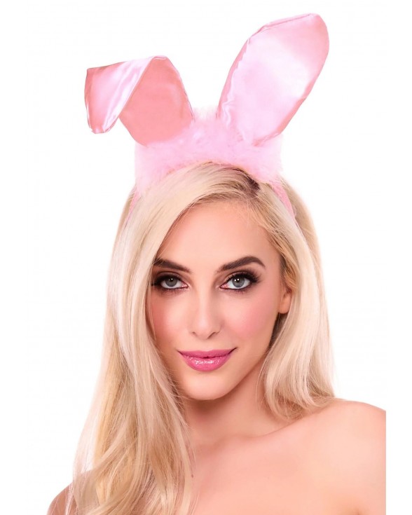 Вушка зайки Leg Avenue Bendable Marabou Trimmed Satin Bunny Ears Pink