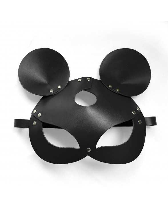 Шкіряна маска зайчика Art of Sex - Mouse Mask, колір Чорний - 2