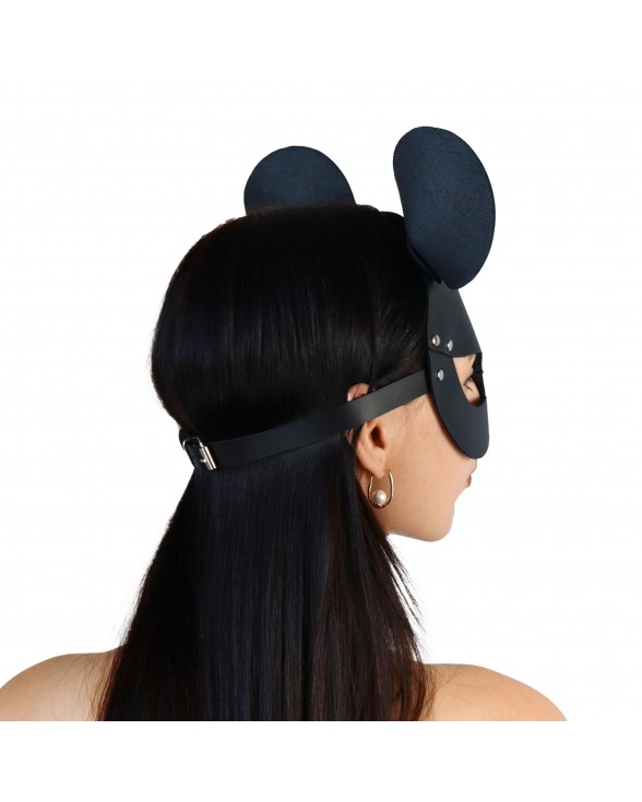 Шкіряна маска зайчика Art of Sex - Mouse Mask, колір Чорний - 1