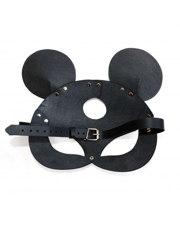 Шкіряна маска зайчика Art of Sex - Mouse Mask, колір Чорний - 3