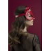 Маска кішечки Feral Feelings - Catwoman Mask, натуральна шкіра, червона - 1