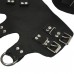 Поножи манжеты для подвеса за ноги Leg Cuffs, натуральная кожа, цвет черный - 3