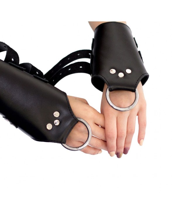 Манжети для підвісу за руки Kinky Hand Cuffs For Suspension з натуральної шкіри, колір чорний - 6
