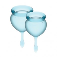 Набор менструальных чаш Satisfyer Feel Good (light blue), 15мл и 20мл