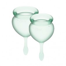Набір менструальних чаш Satisfyer Feel Good (light green), 15мл і 20мл