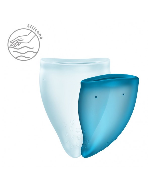Набір менструальних чаш Fun Factory FUN CUP EXPLORE KIT, 2 шт, Multicolored Turquoise - 3