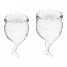 Набір менструальних чаш Satisfyer Feel Secure (transparent), 15мл і 20мл