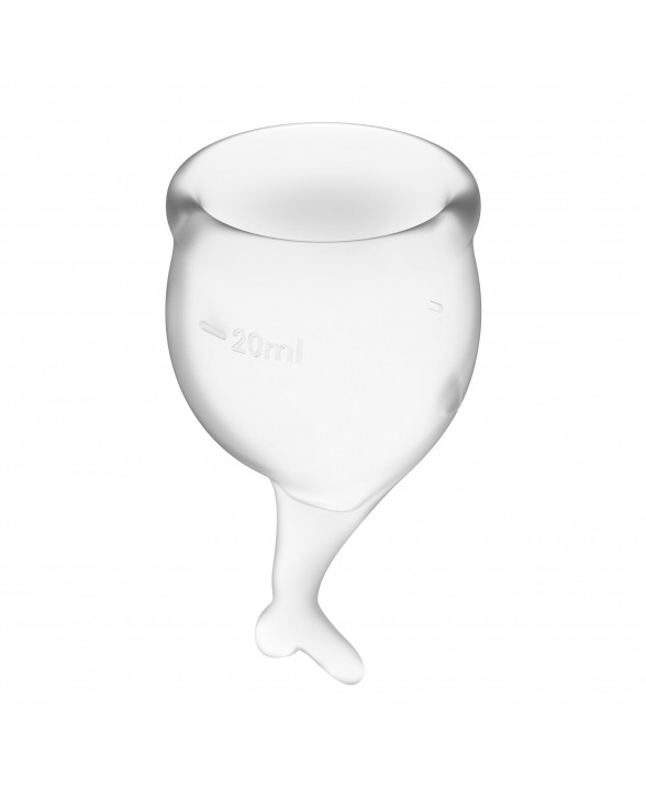 Набор менструальных чаш Satisfyer Feel Secure (transparent), 15мл и 20мл - 1