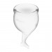 Набор менструальных чаш Satisfyer Feel Secure (transparent), 15мл и 20мл - 1