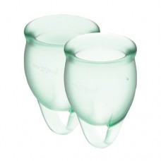 Набір менструальних чаш Satisfyer Feel Confident (light green), 15мл і 20мл
