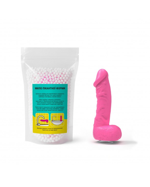 Крафтове мило-член з присоскою Чистий Кайф MEDIUM Pink - 3