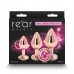 Набор анальных пробок NS Novelties Rear Assets - Trainer Kit - Rose Gold - Pink Gem - 2