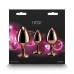 Набор анальных пробок NS Novelties Rear Assets - Trainer Kit - Rose Gold - Pink Gem - 3
