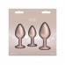 Набір анальних пробок NS Novelties Rear Assets - Trainer Kit - Iridescent Champagne - Clear Gem - 3