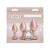 Набір анальних пробок NS Novelties Rear Assets - Trainer Kit - Iridescent Champagne - Clear Gem - 2