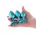 Набір анальних пробок NS Novelties Rear Assets - Trainer Kit - Iridescent Teal - Teal Gem - 1