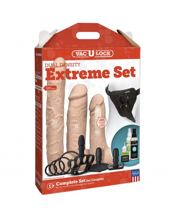 Набір для страпона Doc Johnson Vac-U-Lock Dual Density Extreme Set - 4