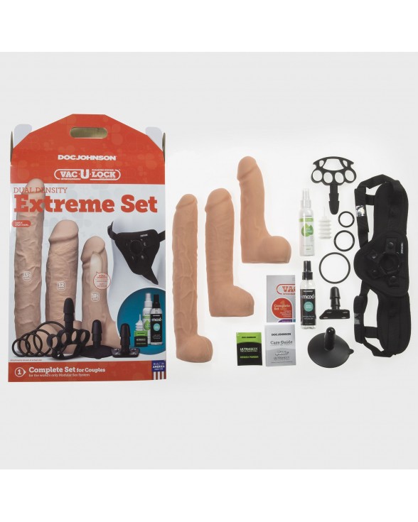 Набір для страпона Doc Johnson Vac-U-Lock Dual Density Extreme Set - 5
