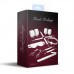 Набір Feral Feelings BDSM Kit 7 White, наручники, поножі, конектор, маска, падл, кляп, затискачі - 1