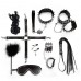 Набор Art of Sex - Spikes BDSM Set Leather, 10 предметов, натуральная кожа, Черный