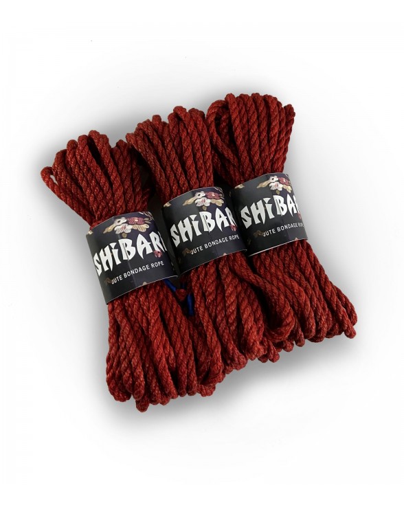 Джутова мотузка для шібарі Feral Feelings Shibari Rope червона - 1
