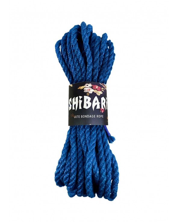 Джутова мотузка для шибарі Feral Feelings Shibari Rope, 8 м синя