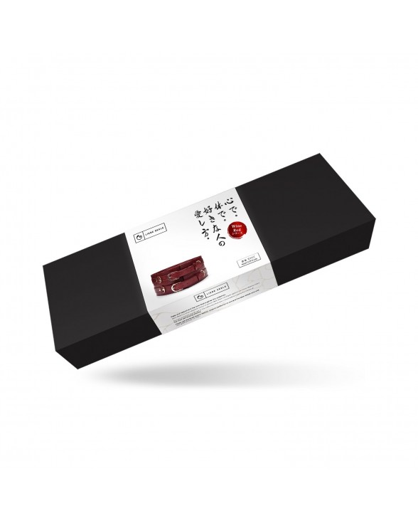 Шкіряний пояс для бондажу Liebe Seele Wine Red Waist Cuff S Size - 7