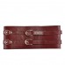 Шкіряний пояс для бондажу Liebe Seele Wine Red Waist Cuff S Size - 4