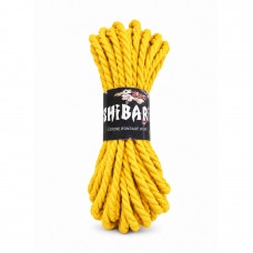 Хлопковая веревка для шибари Feral Feelings Shibari Rope, 8 м желтая